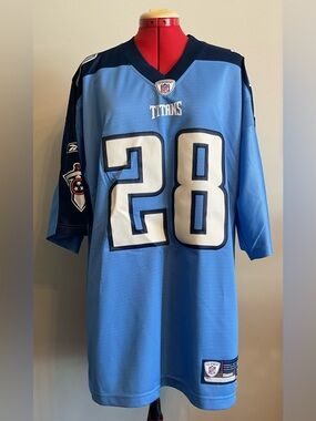 Reebok NFL Tennessee Titans On Field jersey #28 Johnson - Size XL